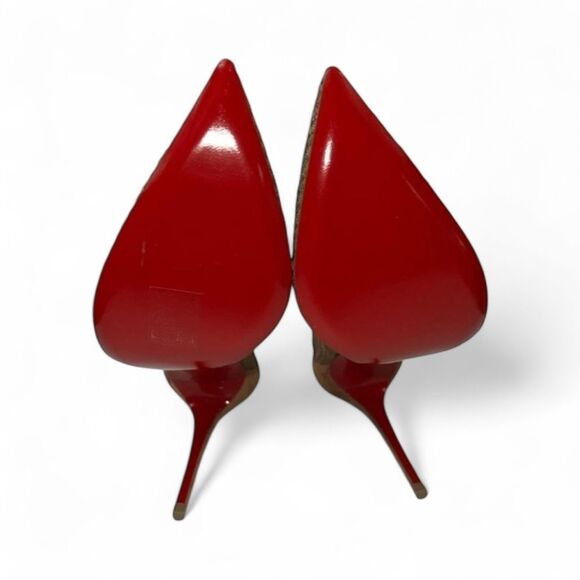 NWOT CHRISTIAN LOUBOUTIN Peropik Biscotto Mesh Red Bottom Stiletto Heels IT38.5 - Picture 11 of 12